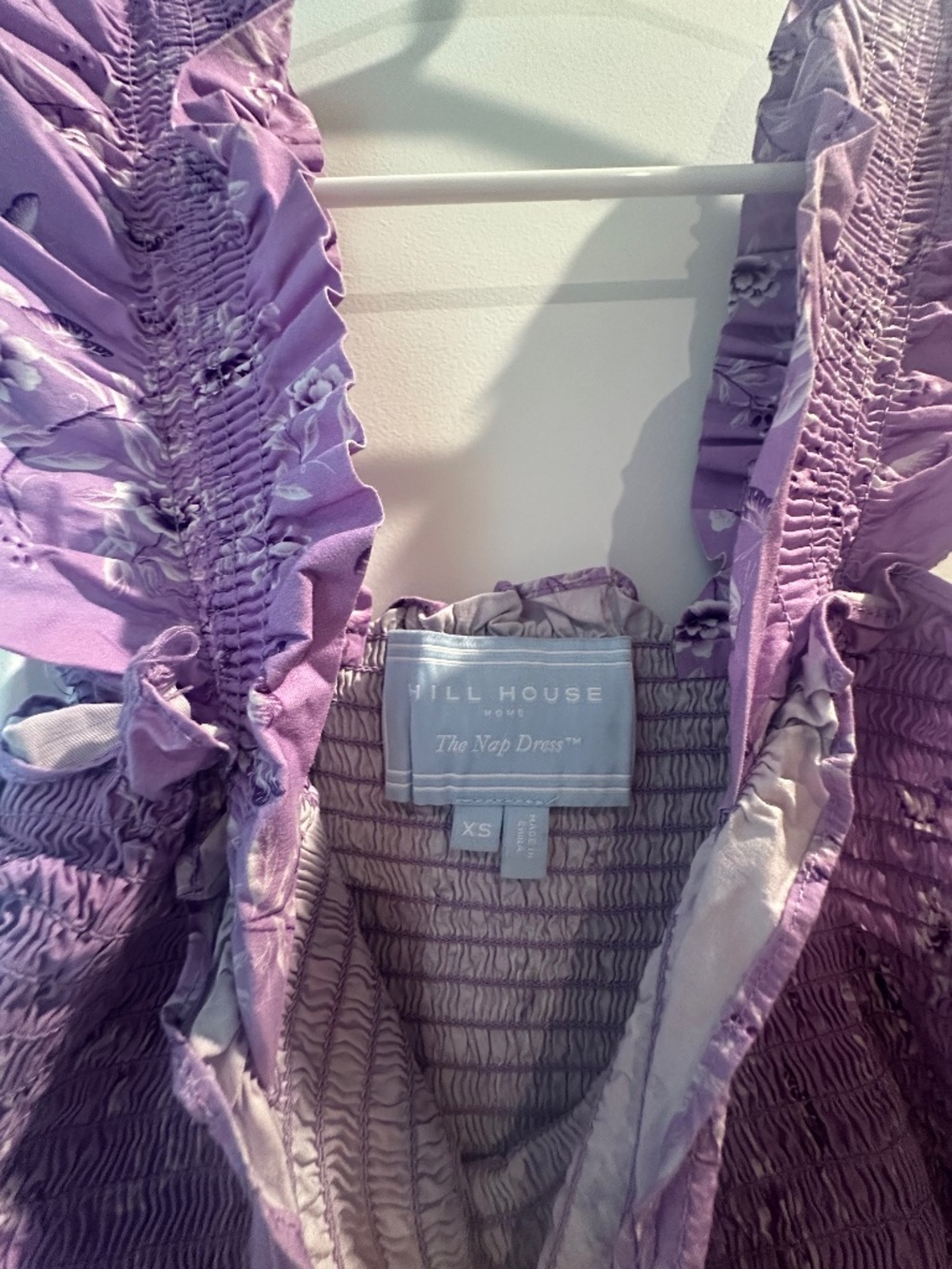 Hill House Purple Floral Poplin Dress